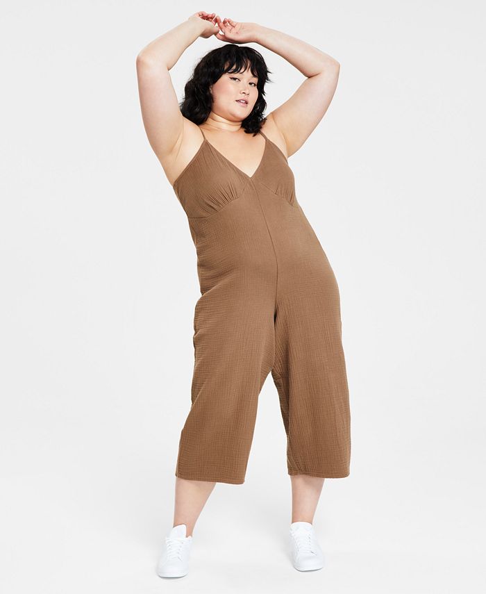 Jenni Style Not Size Missy Solid Jumpsuit, Created for Macy's & Reviews