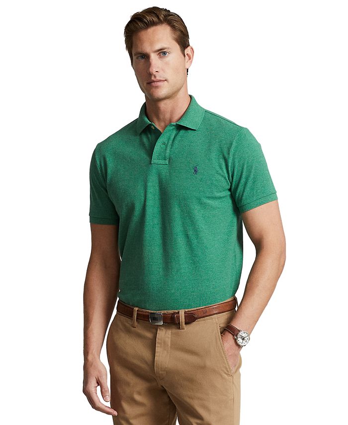 Polo Ralph Lauren Custom Slim Fit Solid Mesh Polo Shirt