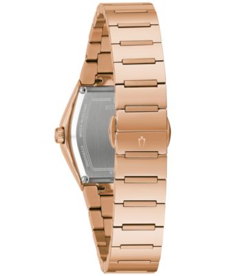 Women's Modern Gemini Diamond Accent Rose Gold-Tone Stainless Steel Bracelet Watch 30mm