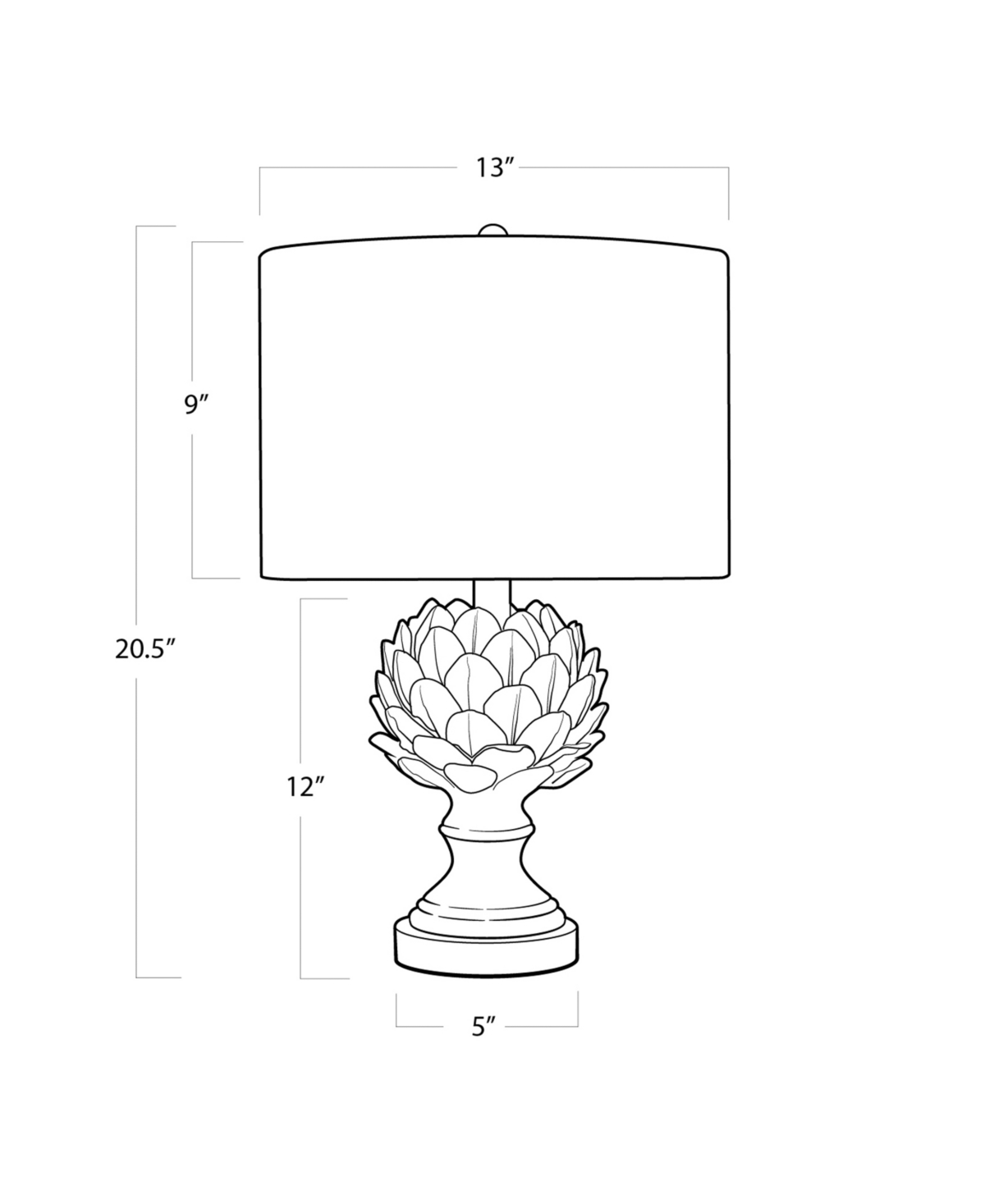 Regina Andrew Design Leafy Artichoke Table Lamp