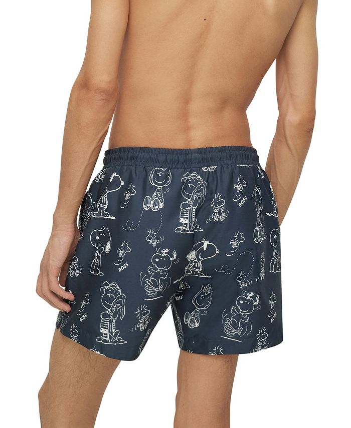 Hugo Boss BOSS x Peanuts Men's Logo Swim Shorts Macy's