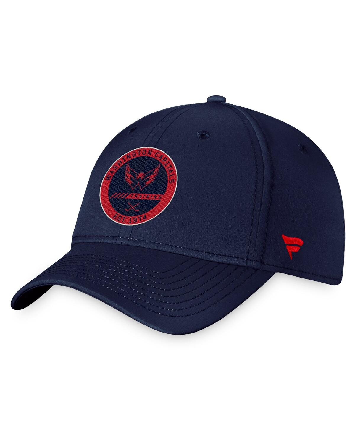 Shop Fanatics Men's  Navy Washington Capitals Authentic Pro Training Camp Flex Hat