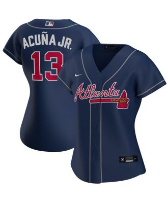 Women's Ronald Acuna Jr. Navy Atlanta Braves Alternate Replica Player Jersey