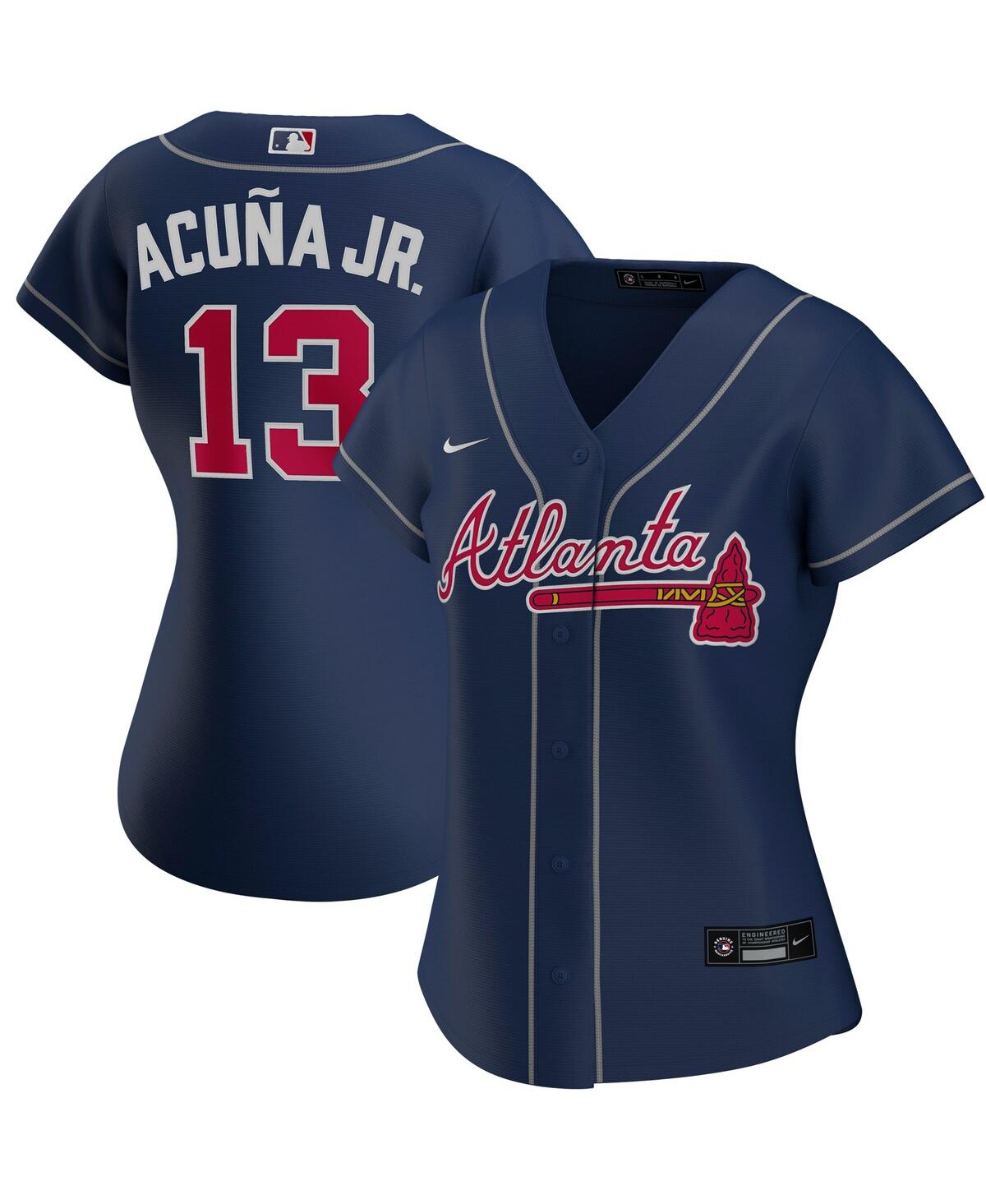 Women's Nike Ronald Acuna Jr.Atlanta Braves Alternate Replica Player Jersey - Navy