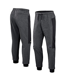 Men's Heathered Gray, Black Oakland Athletics Authentic Collection Flux Performance Jogger Pants