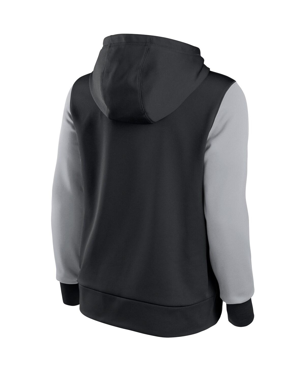 Nike Women's  Black And Gray Chicago White Sox Authentic Collection Pullover Hoodie In Black,gray