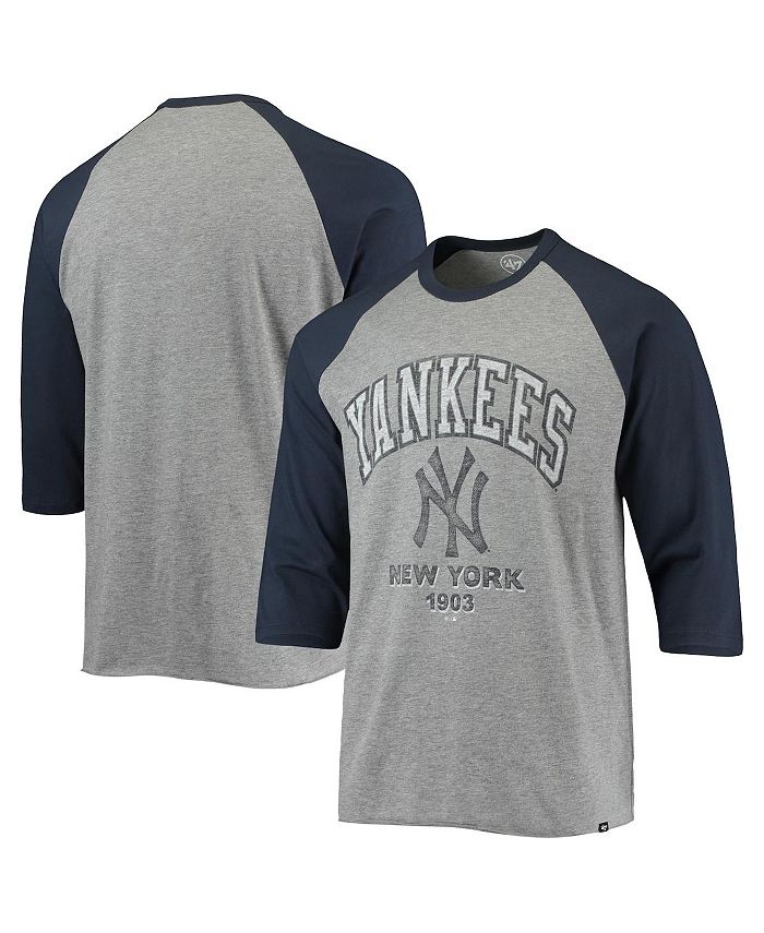 Men's Nike Navy/Gray New York Yankees Authentic Collection Performance Raglan Full-Zip Hoodie