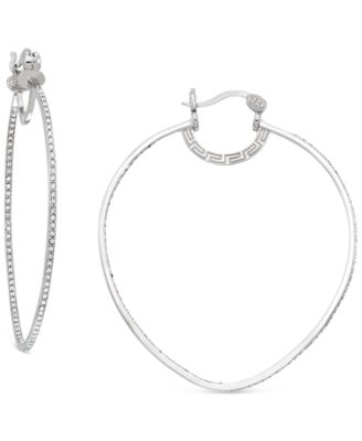 Platinum plated sterling crystal buy hoops