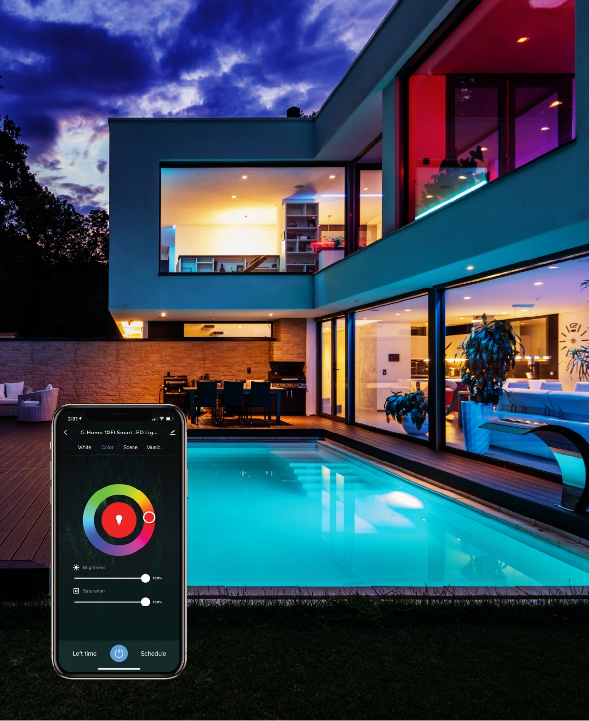 G-Home Smart Led Light Strip 10' - Multi-Rgb