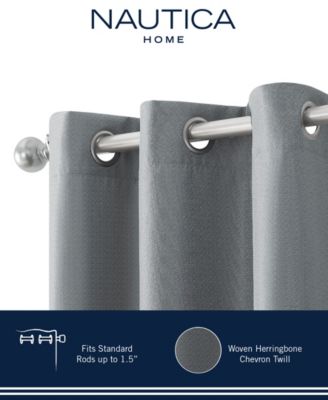 Milton Thermal Woven Room Darkening Grommet Window Curtain Panel Set, 38" x 96"