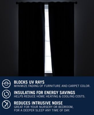 Virginia Ultimate Blackout Back Tab Window Curtain Panel Set, 38" x 84"