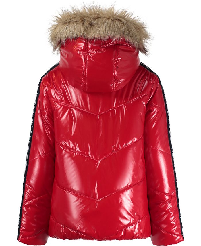 Tommy Hilfiger Toddler Girls HighShine Chevron Logo Puffer Jacket Macy's