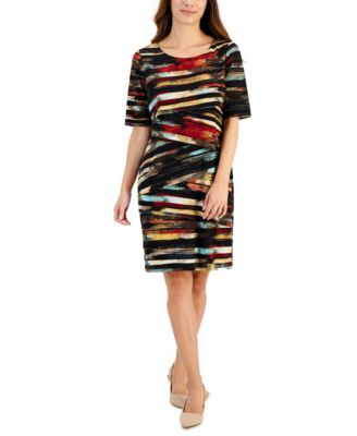 Connected - Petite Zig-Zag-Print Dress