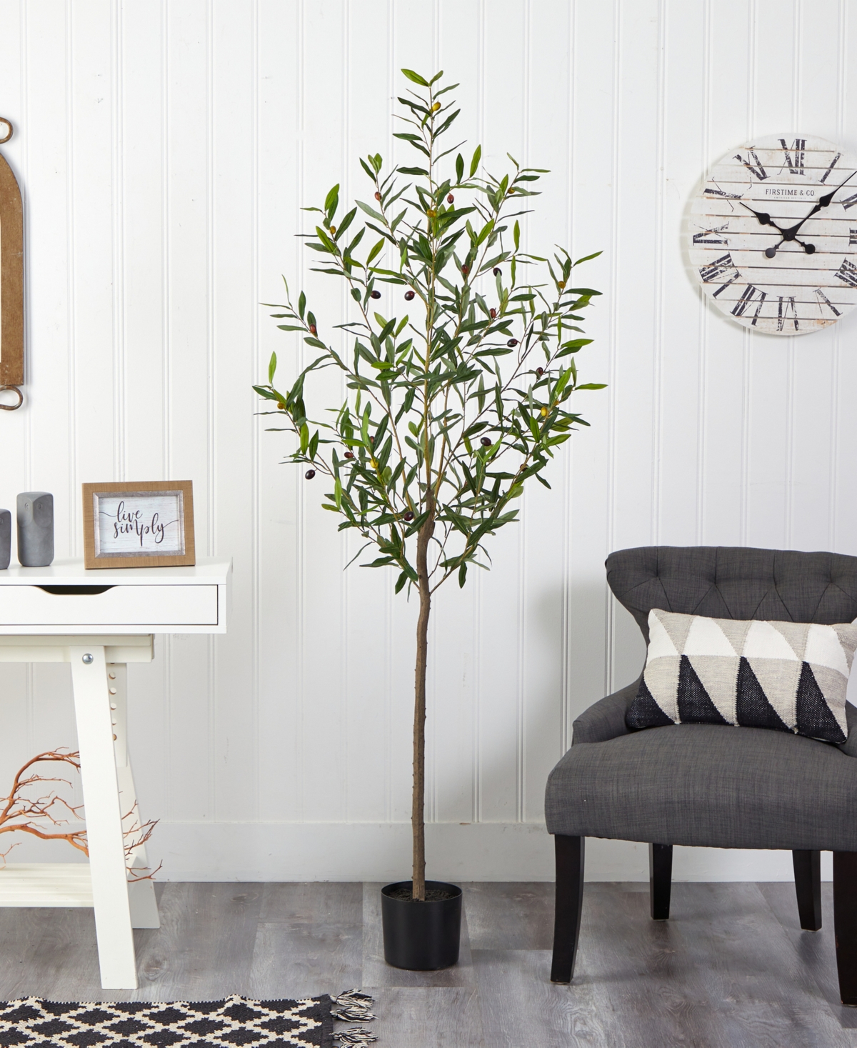 NEARLY NATURAL 6' OLIVE ARTIFICIAL TREE 