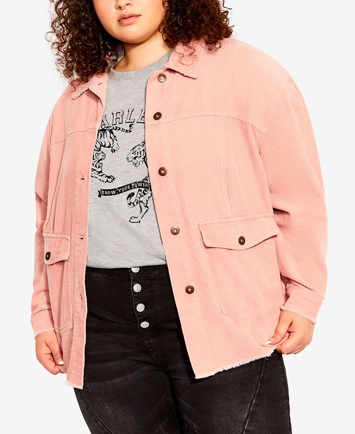 Plus size corduroy jacket shop