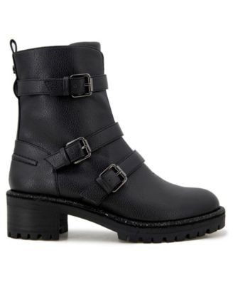 Kenneth Cole REACTION Women's Salt Biker Chelsea Boot With Jewel Buckles 3 thumbnail image
