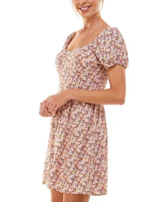 ワンピース Herilipto As you wish Dress Sky As U Wish As You Wish Juniors' Puff-Sleeve Dress - Macy's