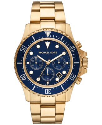 Michael Kors Men's Everest Chronograph Gold-Tone Stainless Steel ...