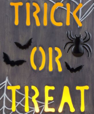 10" LED Tombstone -Trick or Treat