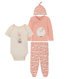 Girls Take Me Home Top, Pant, Bodysuit and Hat, 4 Piece Set