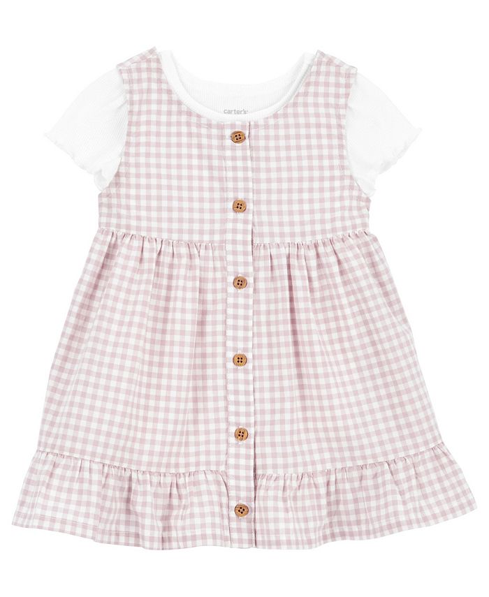 Carter's Baby Girls Gingham Bodysuit and Dress Set, 2 Piece Macy's