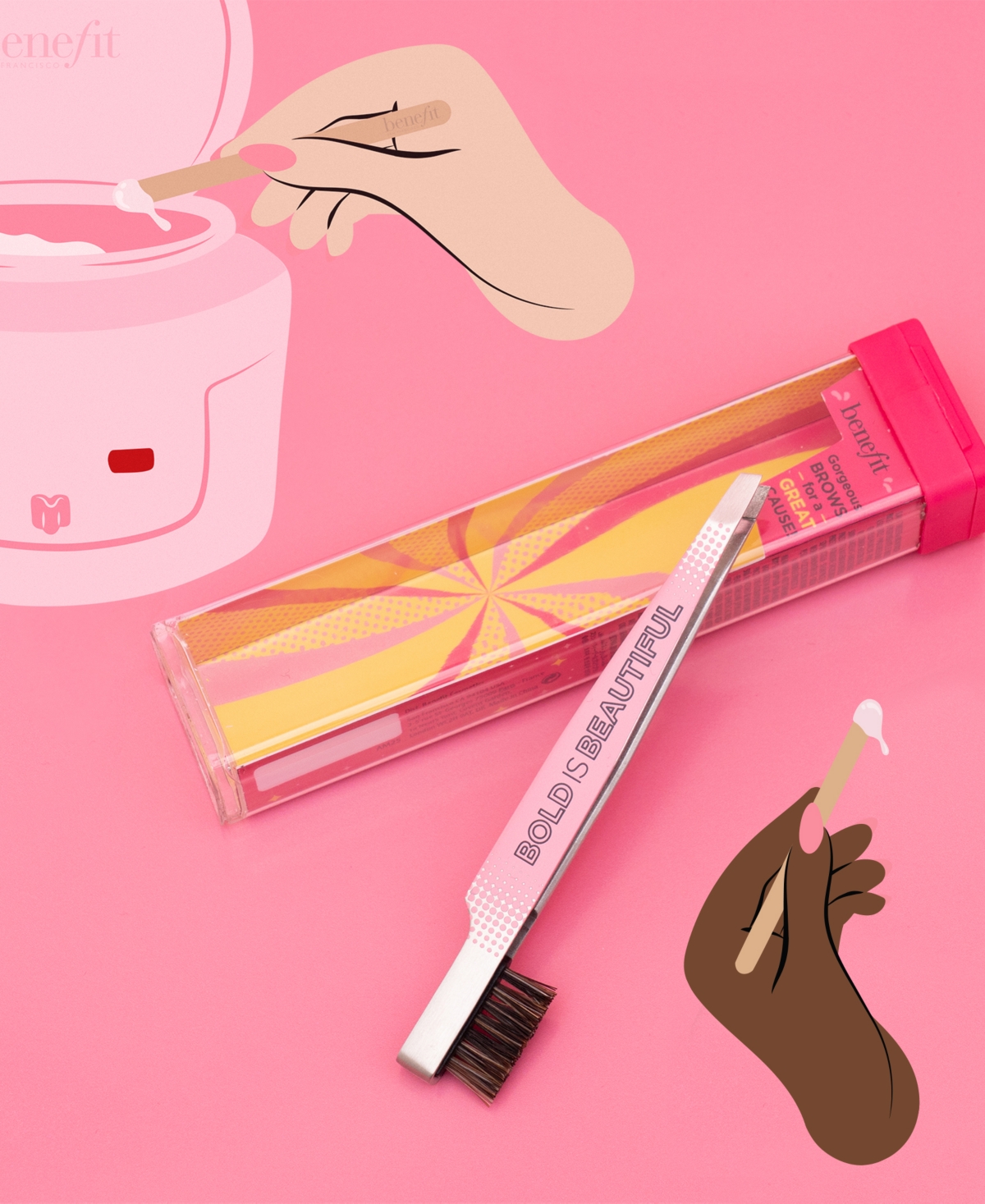 Benefit Cosmetics Bold Is Beautiful Slant Tweezer & Brow Brush