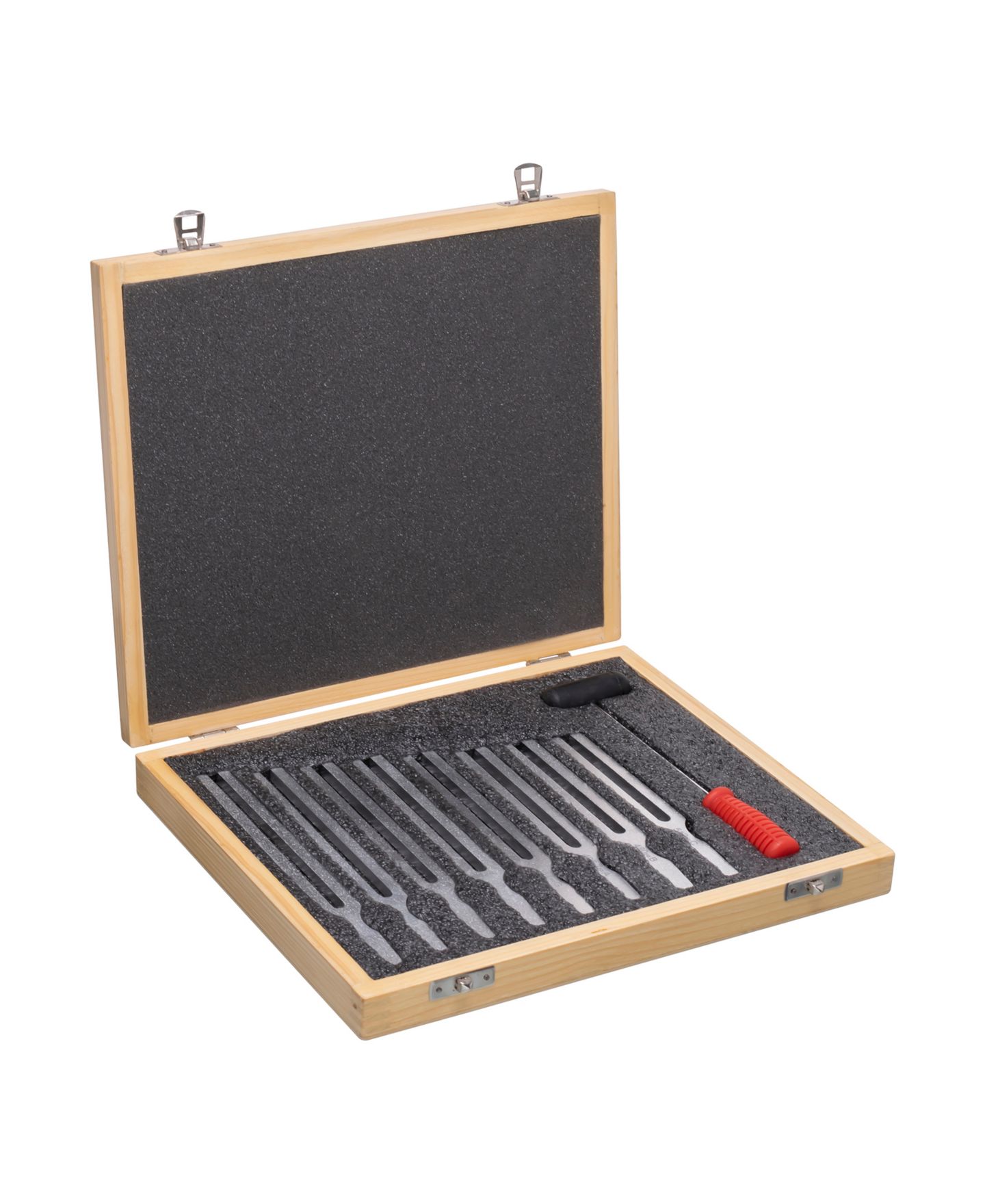 Детские игрушки Supertek Aluminum Tuning Forks with Hammer, 9-Piece Set, Ages 8+ — фото 4