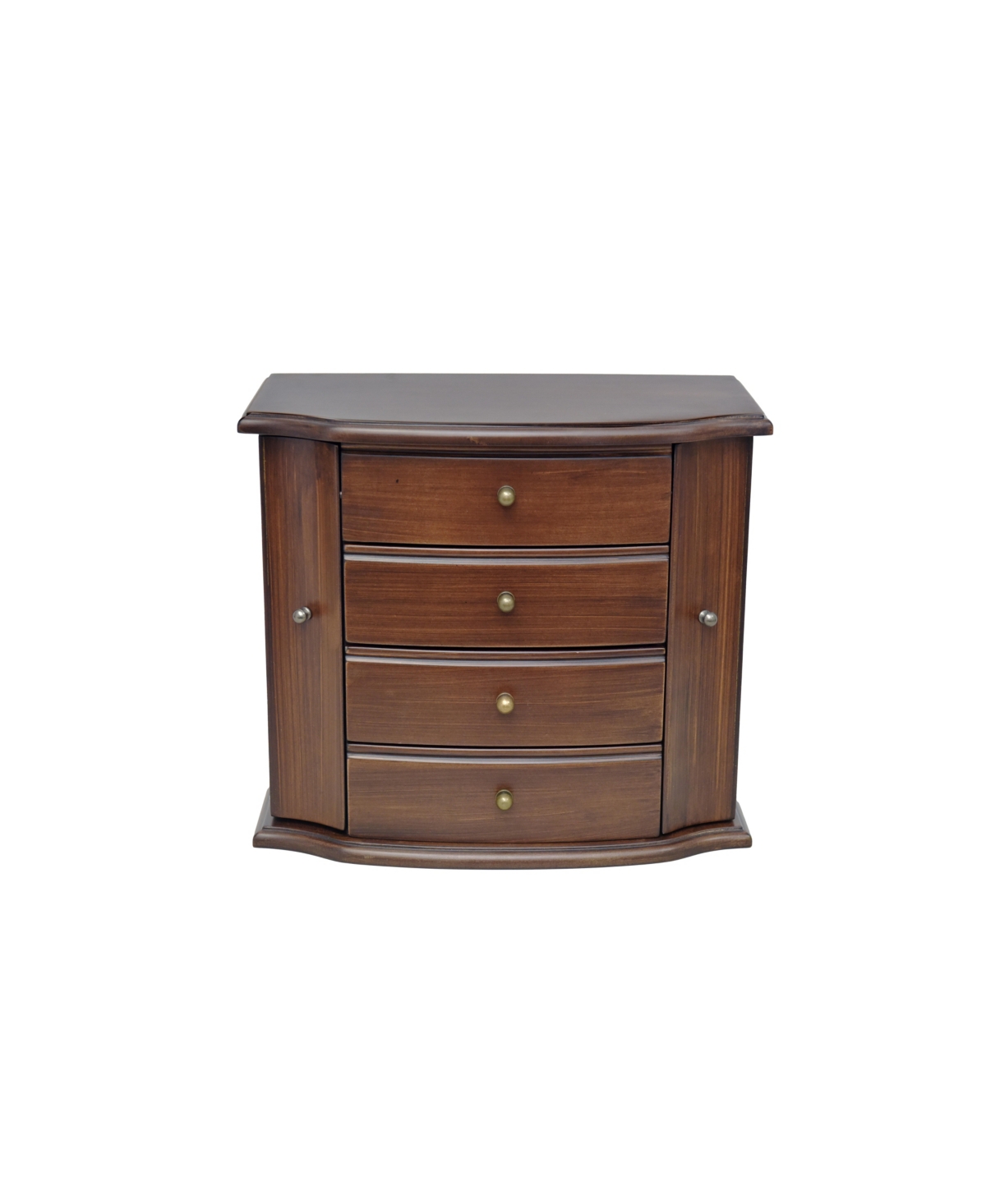 Traditional Brushed Jewelry Box - Brown