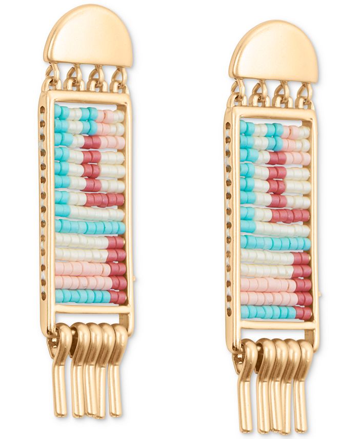 Boucles D'oreilles Dorées Perles Vintage - Bijou Occasion Couleur Or Et Perles