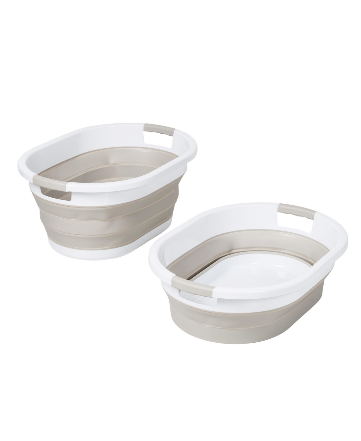 Shop Honey Can Do Collapsible Laundry Baskets With Bins, Set Of 2 In Gray