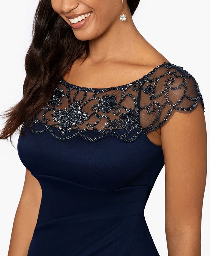 XSCAPE Women's Beaded CapSleeve Sheath Dress & Reviews Dresses Women Macy's