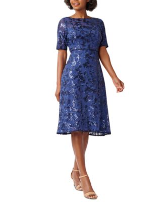 Papell Studio Papell Studio Women's Sequined Fit & Flare Dress - Macy's