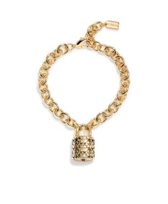 Quilted Padlock Bracelet