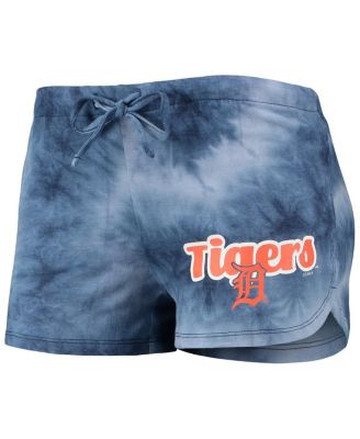 Women's Navy Detroit Tigers Billboard Racerback Tank Top and Shorts Set