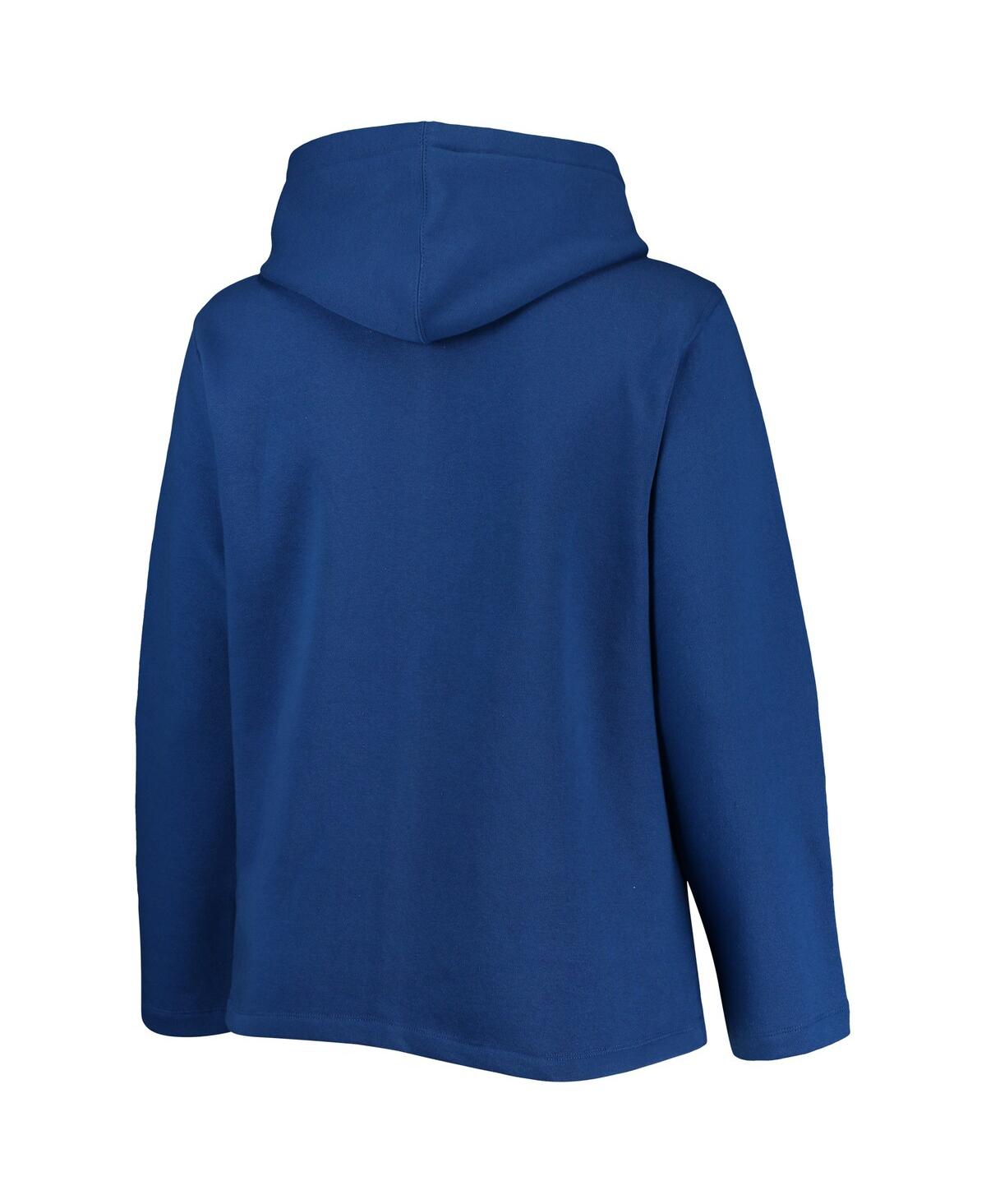 Soft As A Grape Royal New York Mets Plus Size Side Split Pullover Hoodie In Royal