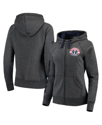 G-III 4Her by Carl Banks Women's Charcoal and Navy Washington Wizards  Playoff Suede Fleece Full-Zip Jacket - Macy's