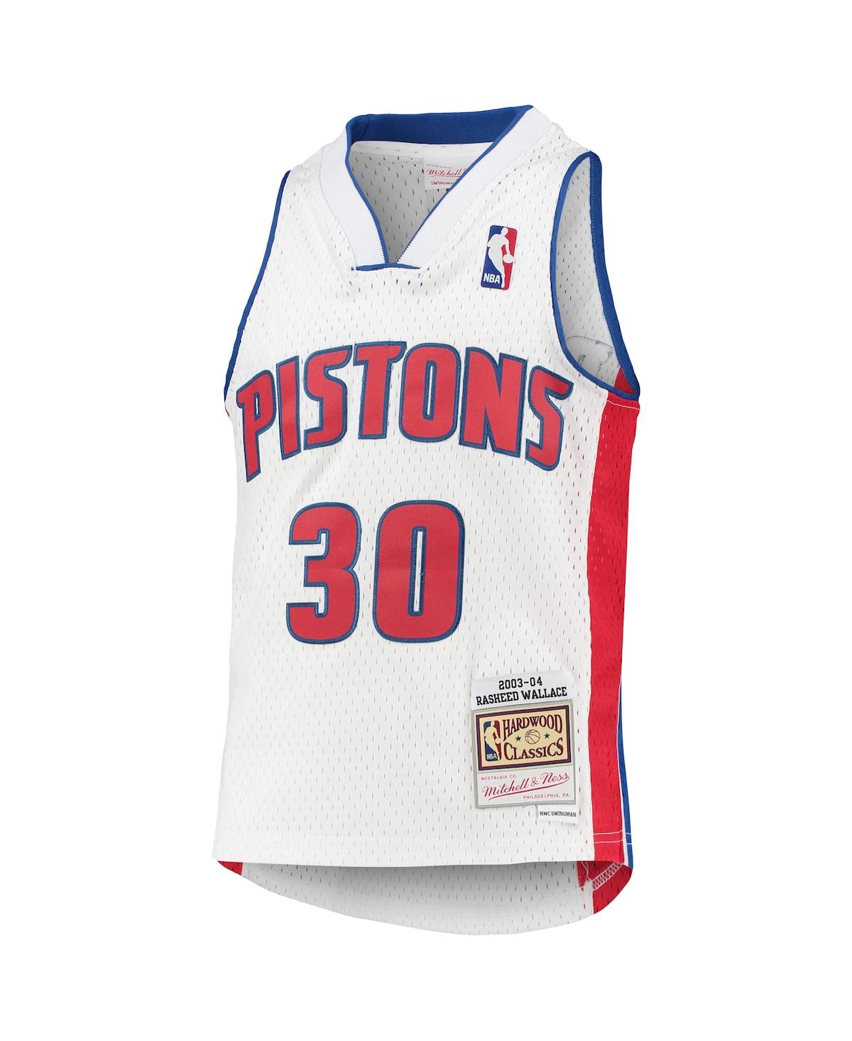 Big Boys Mitchell & Ness Rasheed WallaceDetroit Pistons 2003-04 Hardwood Classics Swingman Jersey - White