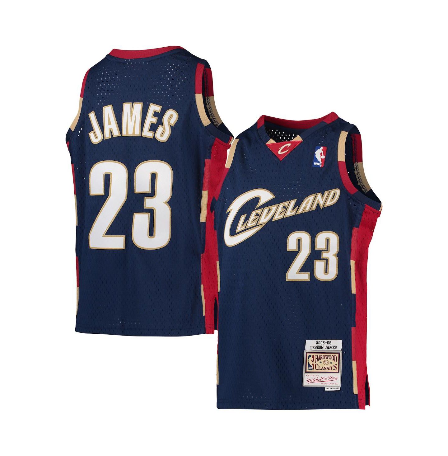 Детская джерси Mitchell & Ness LeBron James Cleveland Cavaliers 2008-09 Swingman, Navy — фото 1