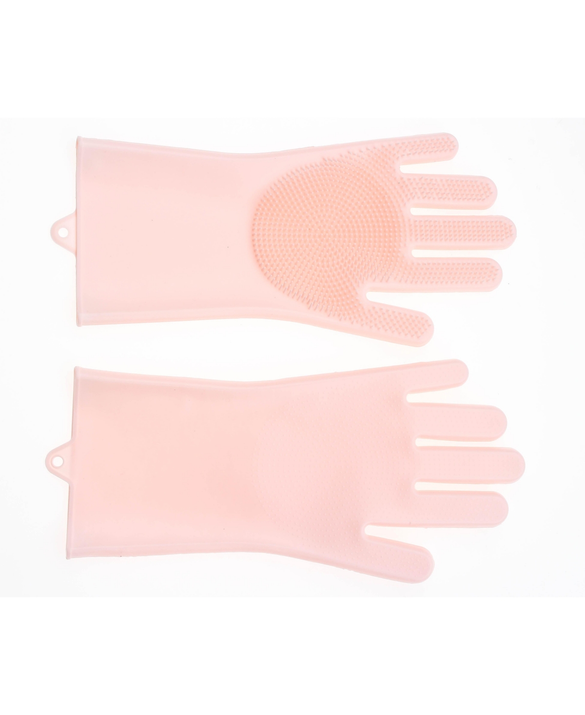 Art & Cook 2 Piece Scrubbing Gloves With Silicone Bristles Set In Pink
