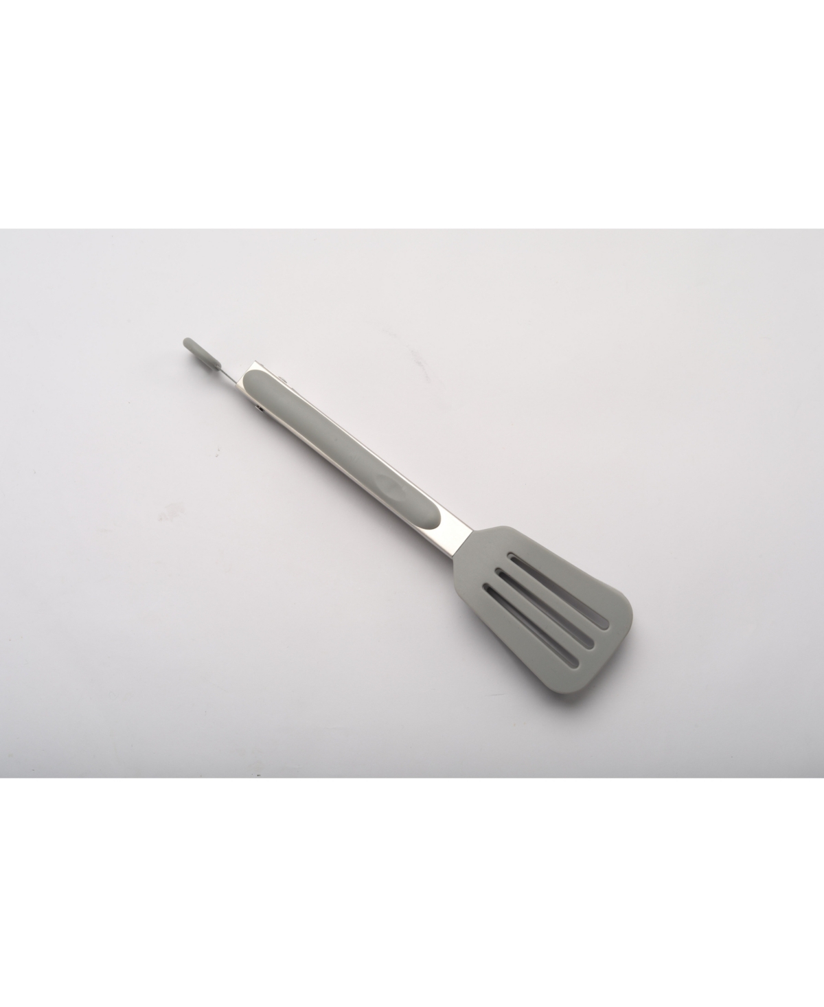 Art & Cook Silicone Slotted Turner Tong, 9" In Gray