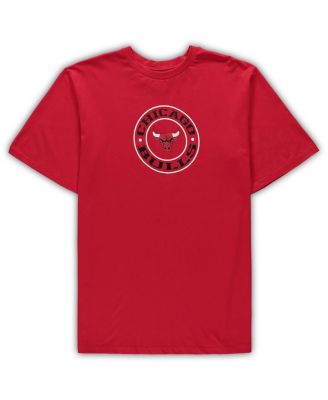 Men's Red, Black Chicago Bulls Big and Tall T-shirt and Shorts Sleep Set