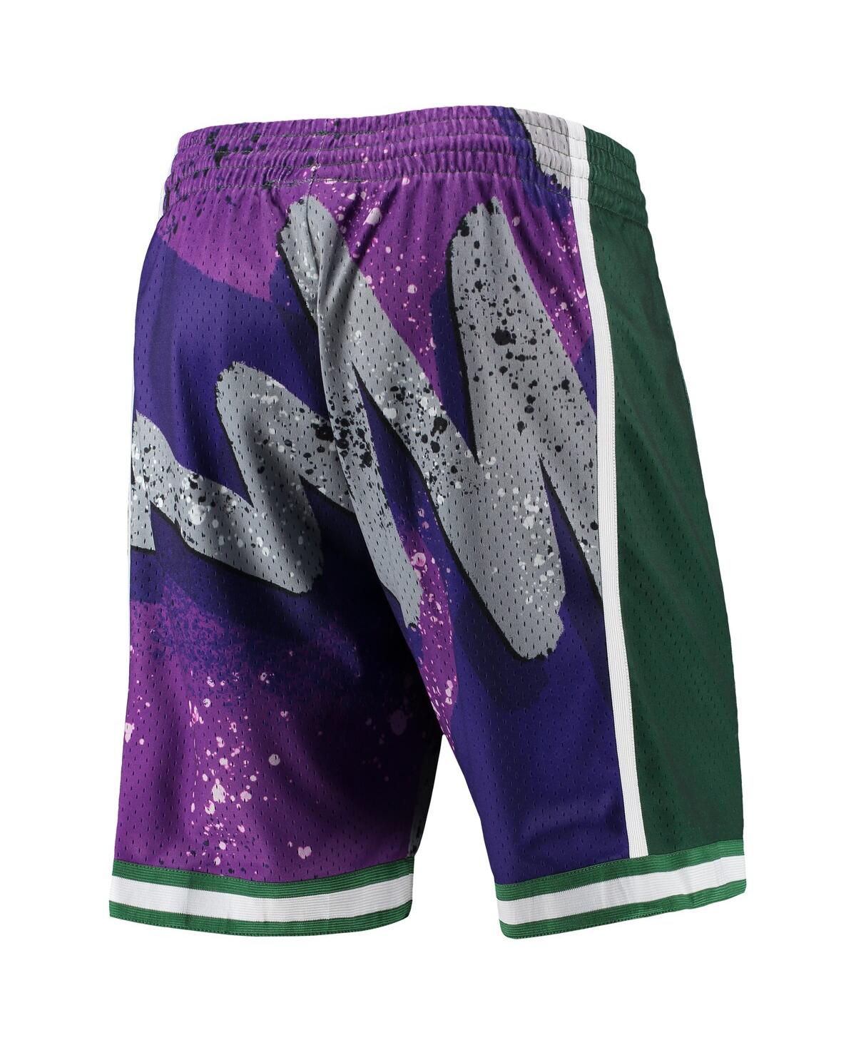 Shop Mitchell & Ness Men's  Purple Milwaukee Bucks Hardwood Classics 2000 Hyper Hoops Swingman Shorts