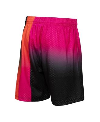 Men's Pink, Black Miami Heat 2005/06 Hardwood Classics Fadeaway Reload 3.0 Swingman Shorts