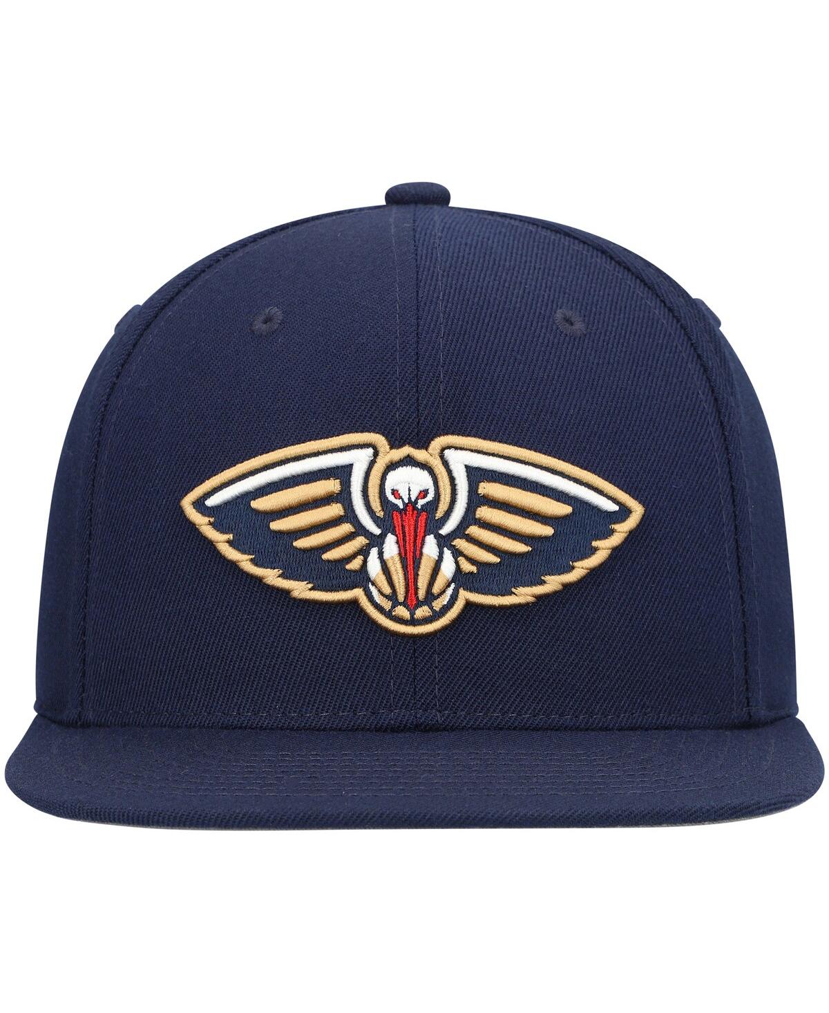 Mitchell & Ness Men's  Navy New Orleans Pelicans Ground 2.0 Snapback Hat In Navy