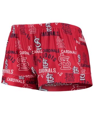 Women's Red St. Louis Cardinals Flagship Allover Print Top and Shorts Sleep Set