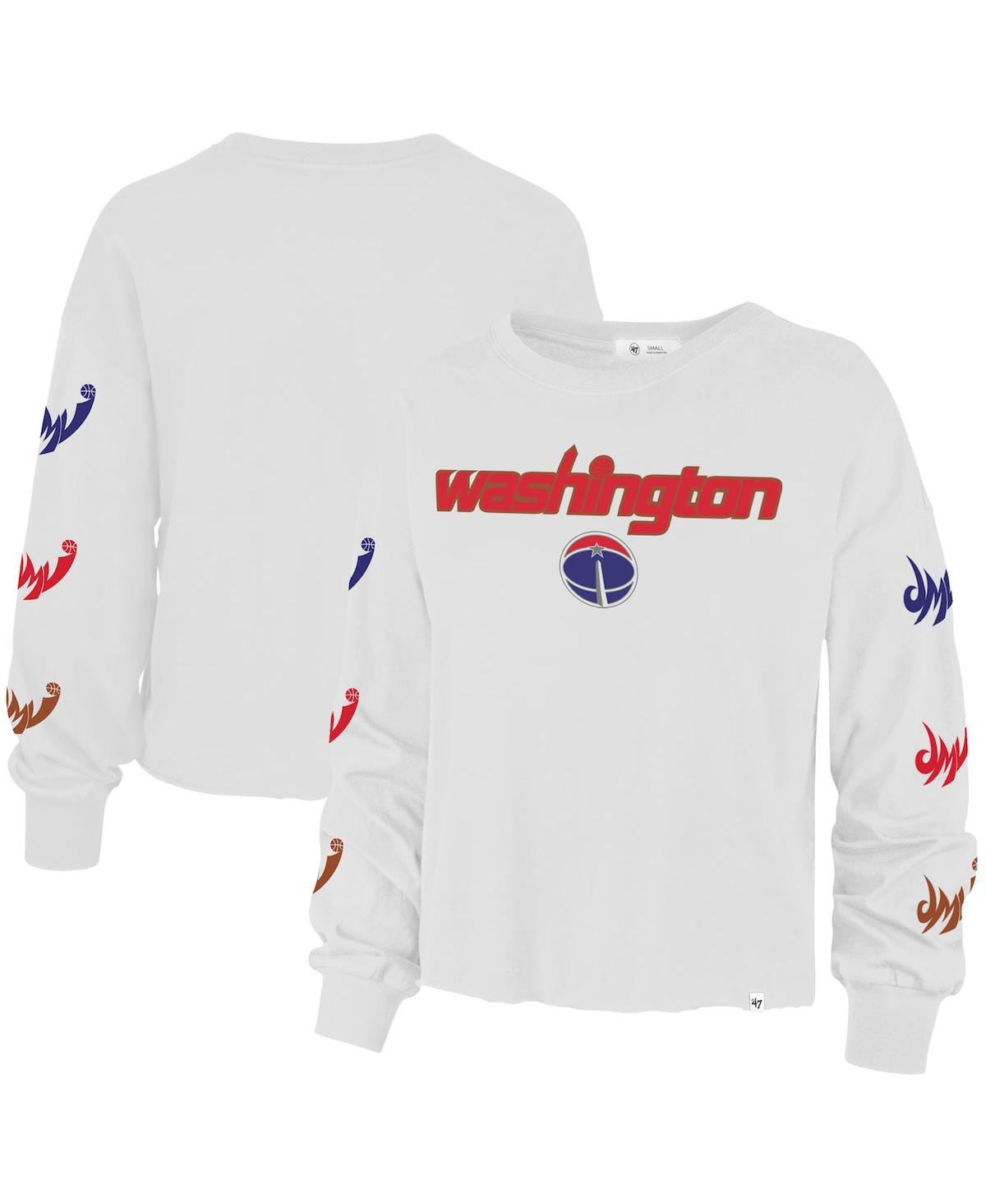 47 Brand Women's '47 White Washington Wizards 2021/22 City Edition Call Up Parkway Long Sleeve T-shirt