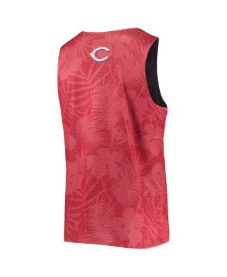 Men's Red Cincinnati Reds Floral Reversible Mesh Tank Top