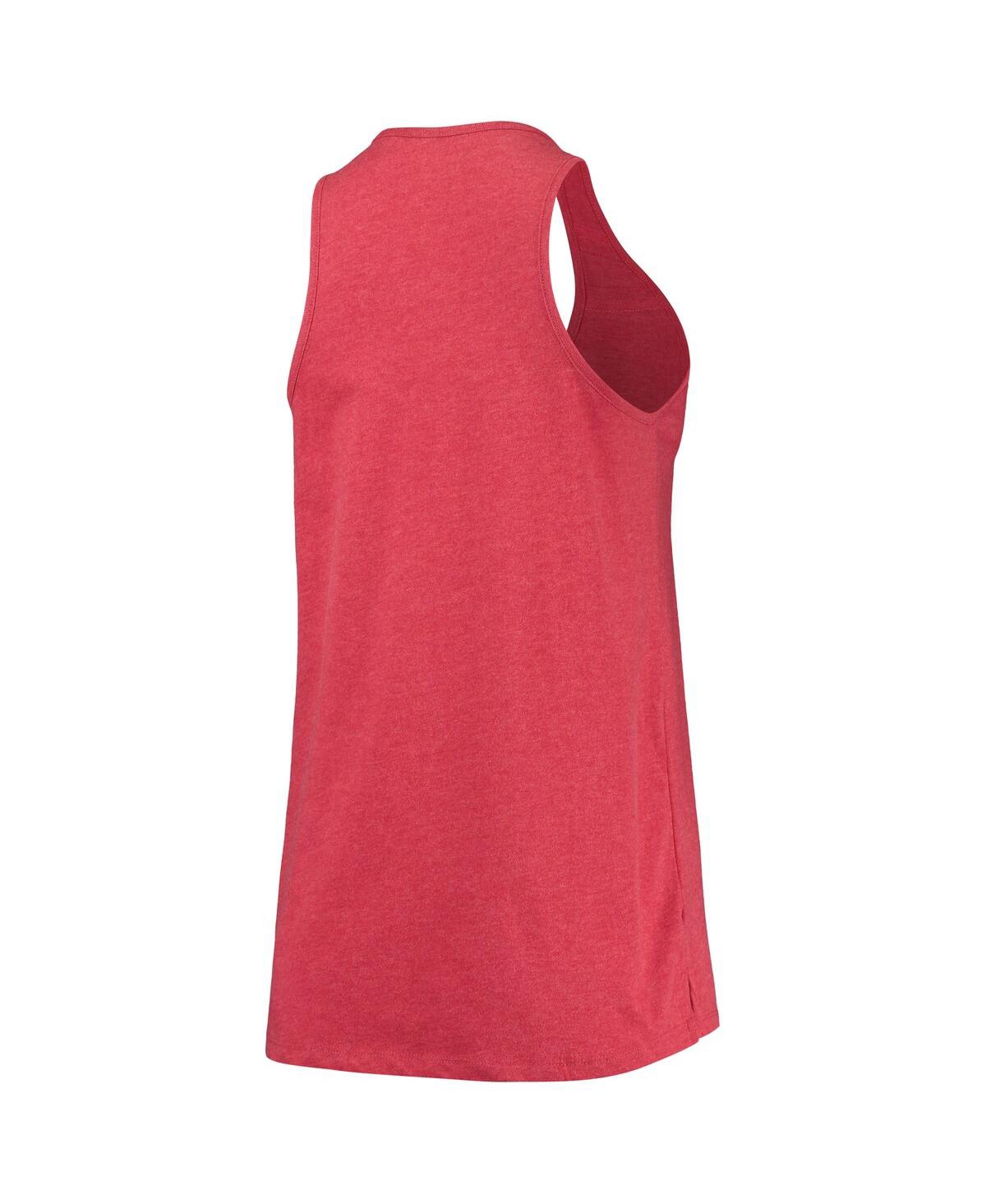 NEW ERA WOMEN'S NEW ERA HEATHER RED CHICAGO BULLS SCOOP-NECK RACERBACK TANK TOP 
