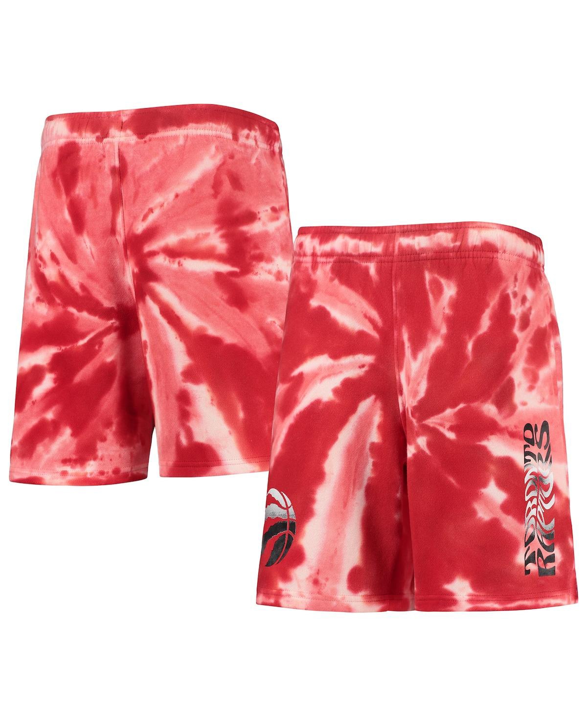 Shop Outerstuff Big Boys Red Toronto Raptors Santa Monica Tie-dye Shorts