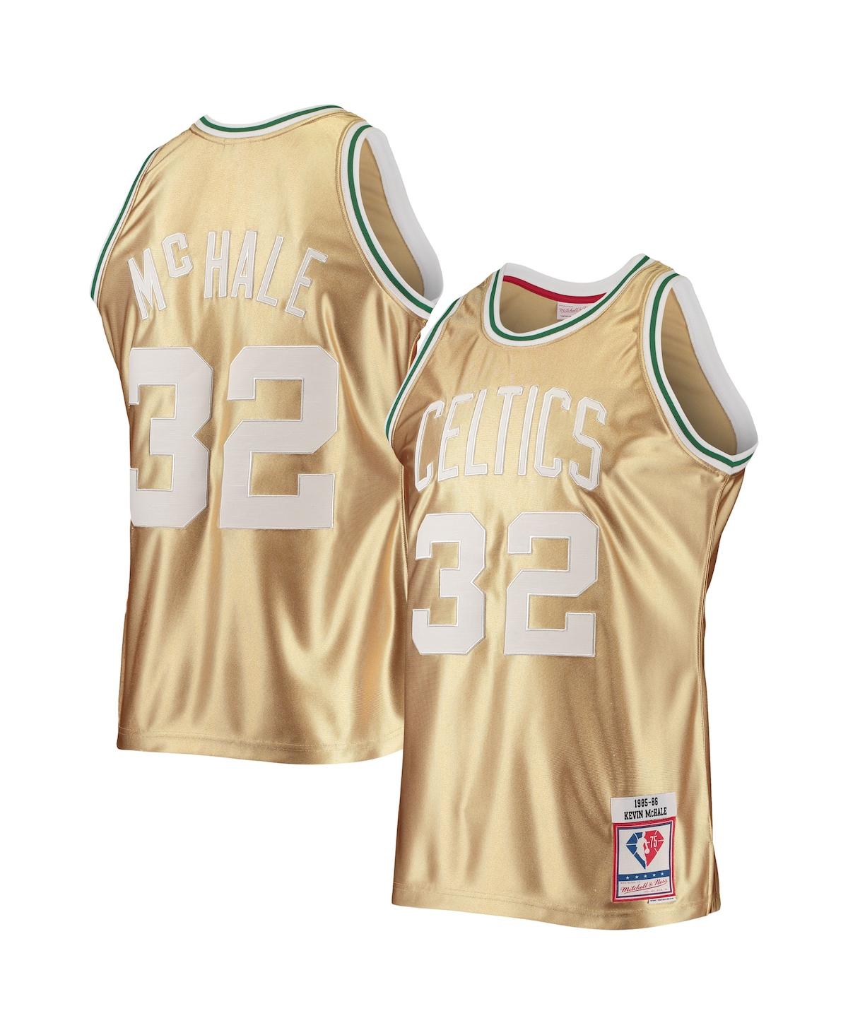 Men's Mitchell & Ness Kevin McHaleBoston Celtics 75th Anniversary 1985-86 Hardwood Classics Swingman Jersey - Gold